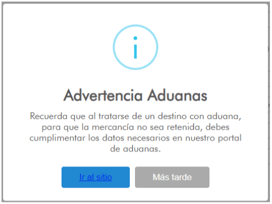 Recordatorio documentación aduanera