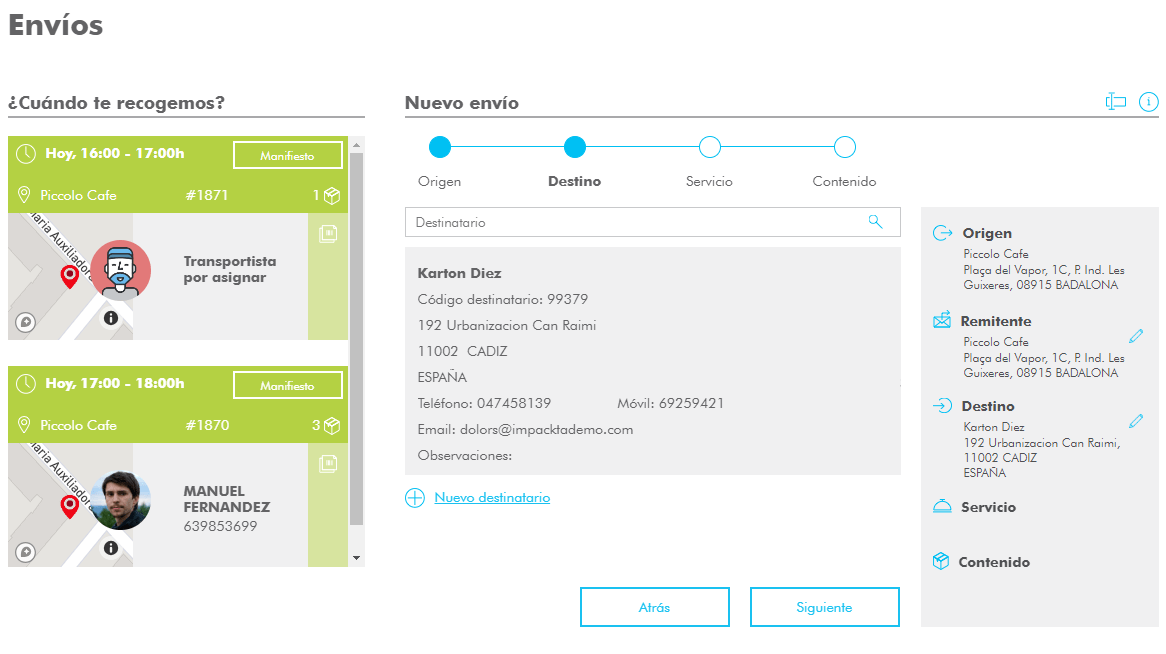 plataforma envíos impackta