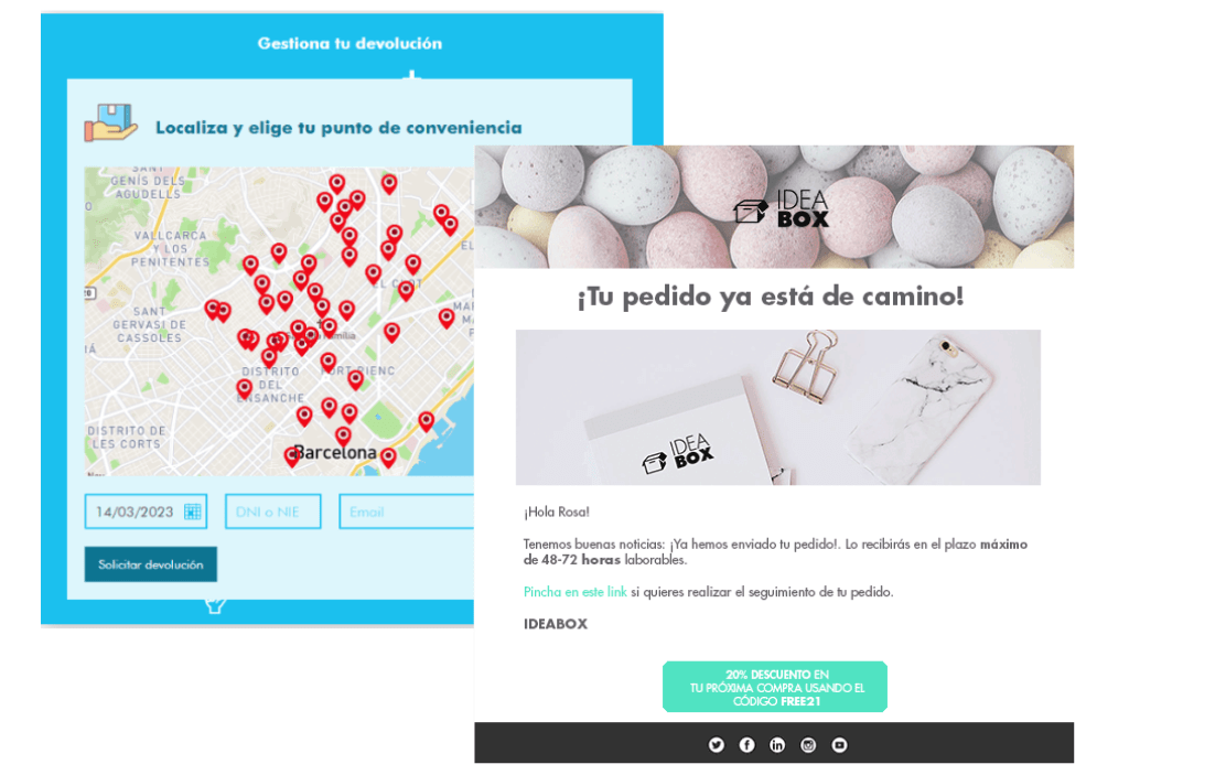 emails y portal devoluciones emails y portal devoluciones